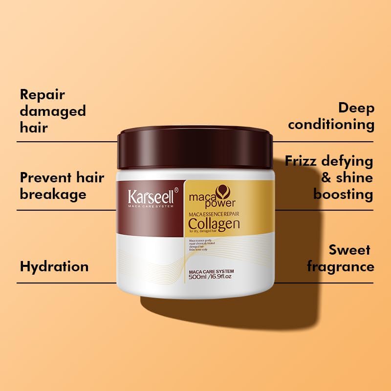 Karseell Collagen Hair Treatment Deep Repair & Hydration for Dry, Damaged Hair! 💆‍♀️💖 500ml