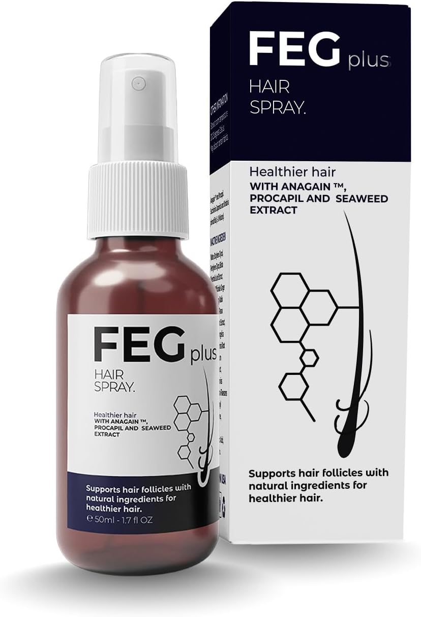 FEGPLUS Minoxidil Hair & Beard Growth Serum (50ml), Seaweed & Rosemary Extract Water, Minoxidil 5% Hair Growth Treatment for Men, Rosemary Oil for Hair Growth Booster, Thicker and Stronger Hair Spray