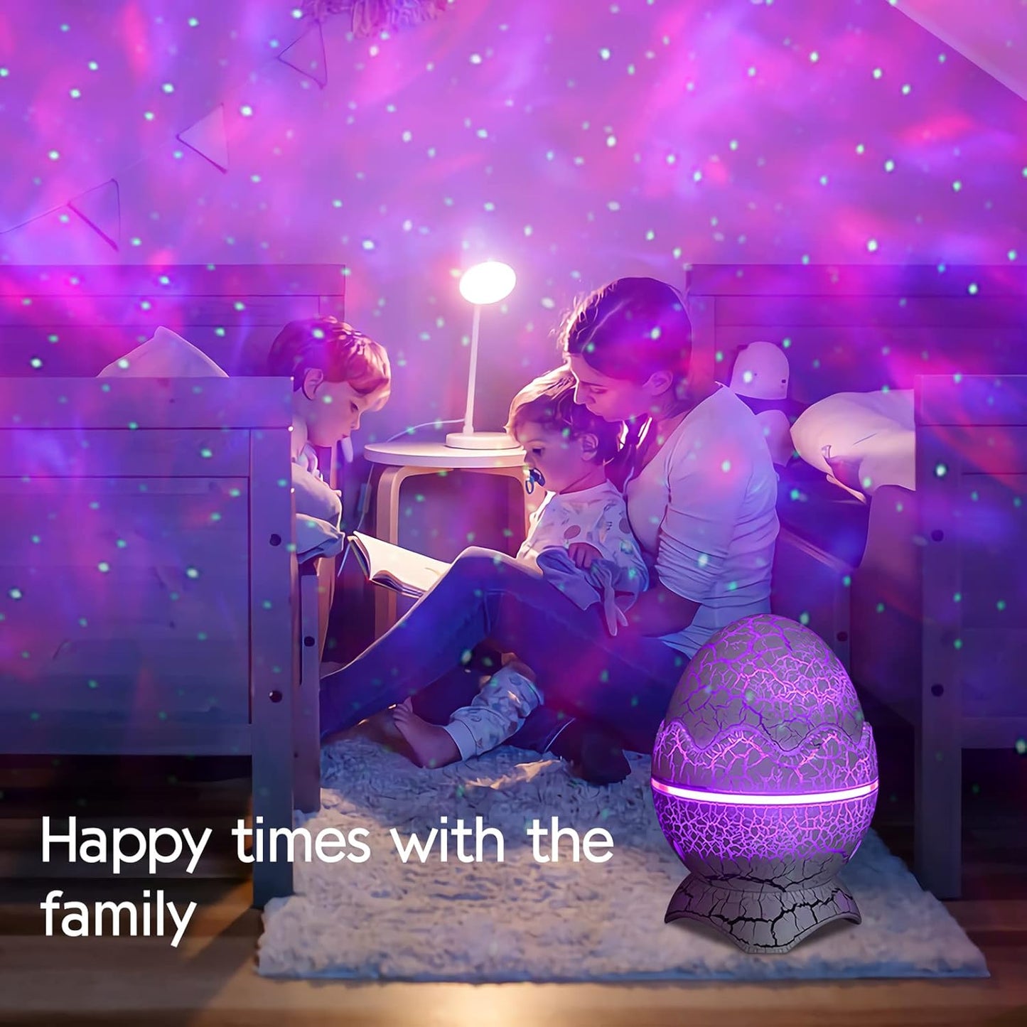 SZPACMATE Dinosaur Egg Galaxy Projector 🌌🦖 Create a magical starry sky with white noise, mist, music, and timer. Includes remote control & wireless speaker. Perfect night light for kids & adults. Ideal for bedrooms!