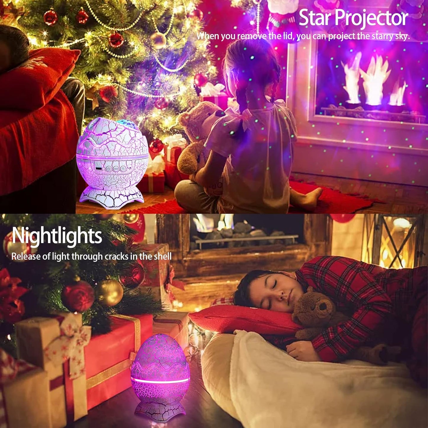 SZPACMATE Dinosaur Egg Galaxy Projector 🌌🦖 Create a magical starry sky with white noise, mist, music, and timer. Includes remote control & wireless speaker. Perfect night light for kids & adults. Ideal for bedrooms!